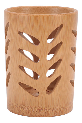 Cubo De Almacenamiento De Cepillos De Dientes De Bambú Para