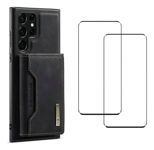 Para Samsung Galaxy Phone Case +estojo De Cartão Magnético