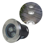 Lampara Spot Empotrable Led Sumergible 3w Luz Fria T4914 Luz Blanco Producto Plateado