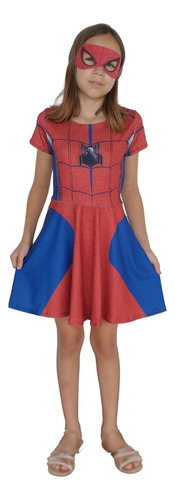 Vestido Fantasia Infantil Cosplay Heroina Aranha