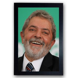 Quadro Do Lula Livre Presidente Moldura A4 32cm