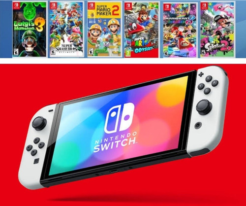 Nintendo Switch Oled 64 Gb + 3 Jogos - Receba Hoje Sp