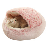 Cama Pet Iglu Pelúcia Nuvem Cães E Gatos M 55 Cm Até 10kg Cor Rosa