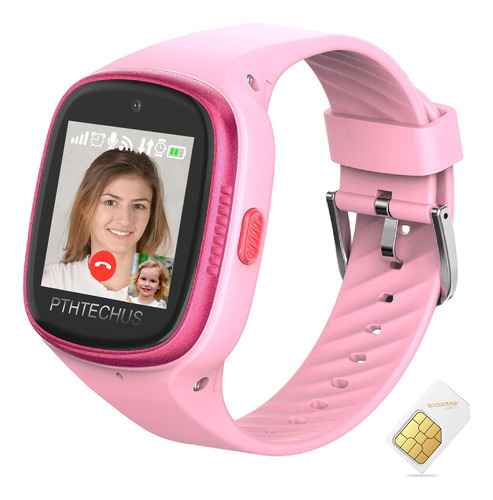 Reloj Inteligente P/niños Pthtechus Con Gps -rosa