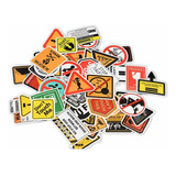 Sticker De Señales Y Advertencia 50 Unidades Aleatorio