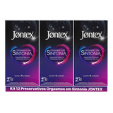 Kit Preservativo Orgasmo Em Sintonia Jontex (total 12 Unid)