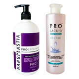 Alisado Nanoplastia + Shampoo Neutro Kit Pro Laccio