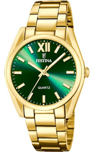 Reloj Mujer Festina Boyfriend Acero Dorado Verde F20640.9