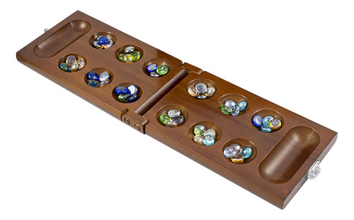 Juego De Mesa Mancala Para Niños Con Tablero Plegable De Pie