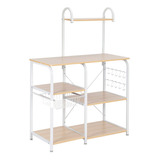 Organizador Cocina Beige Claro Estante 90 Cm Soporte 4 Nivel