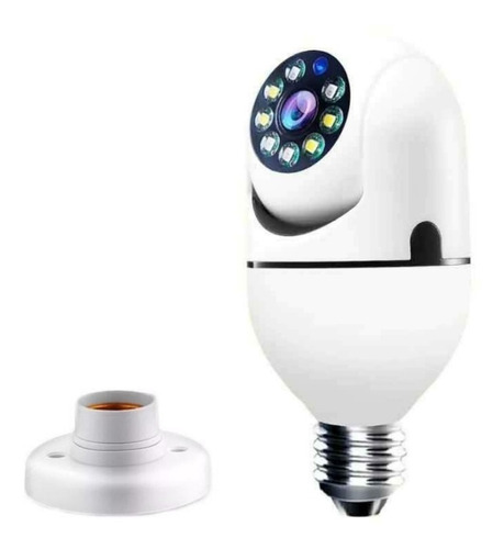 Lampara Wifi Led Ip Camara Hd 360° Motorizada Espia Graba R