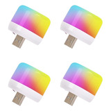 Kit 4x Mini Luz Led Multicolor Usb Portátil 5v 3w