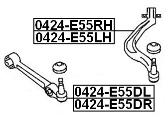 Meseta Recta Delantera Rh Mitsubishi Galant 1996-2004 Foto 2