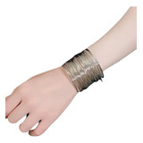 Pulsera Brazalete Delicado Bodychain Fina Multiples Plateado