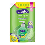 5 Jabon Liquido Algabo Green Tea Repuesto X 900 Ml ( Mayor )
