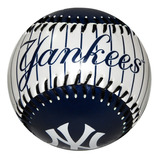 New York Yankees Pelota Beisbol Franklin Con Cubo Exhibidor 