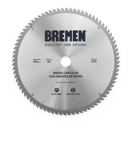 Sierra Circular Disco 230mm 48 Dientes Widia Bremen 7821