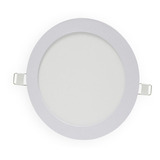 Plafon Led 12w Empotrable Slim Luz Blanca Redondo 10pz Jwj Color Blanco