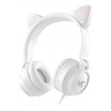 Fone De Ouvido Kitty Com Orelhas Gato Branco 65467