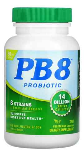 Nutrition Now Probiótico 14 Bilhões Pb8 120 Cápsulas