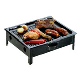 Brasero De Mesa Enlozado Salpicado Brogas 23x33cm Asado