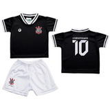 Conjunto Infantil Corinthians Uniforme Preto - Torcida Baby