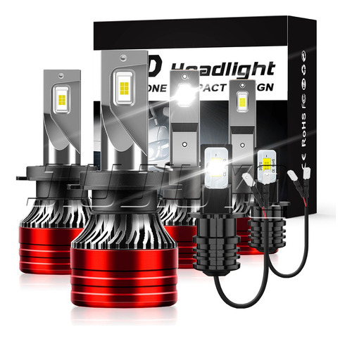 2 Faros Led H7 De Haz Alto/bajo, 6000 K, Blanco Fro