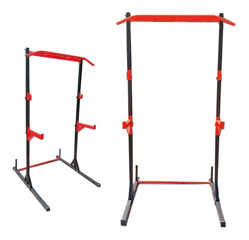 Power Rack Press Banca Press Hombro Pull Ups Rojo