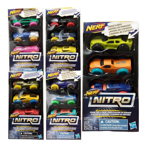 Carritos Nerf Nitro Set De 15 Piezas Surtidos Diferentes Mod