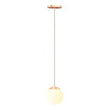 Lustre Pendente Globo Vidro 15 Fosco Jabuticaba Stuttgart Fl Cor Rosé Brilho 110v/220v