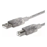 Cable Usb A/b Para Impresora, Scanner, Usb 2.0.largo 1,80mts
