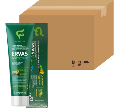 Kit 36 Pomada Massageadora Ervas Milagrosas Fashion Atacado