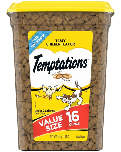 Temptations Alimento Premio Para Gato 454gr 16oz Sabor Pollo