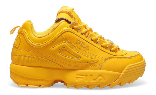 Tenis Fila Disruptor Ii Amarillo De Dama Original