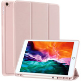Funda Smart Case iPad 10.2 8 Gen 2020 Porta Pencil Rosa