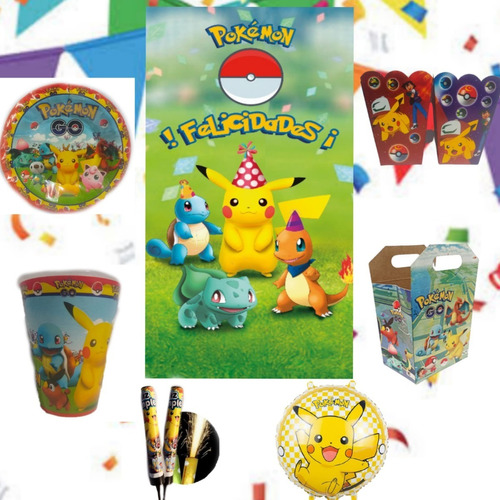 Pikachu Pokémon Artículos Fiesta Paquete 10 Niños