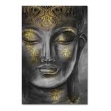 Quadro Em Canvas Buda Dourado Arte Pintura Decoração Moderna