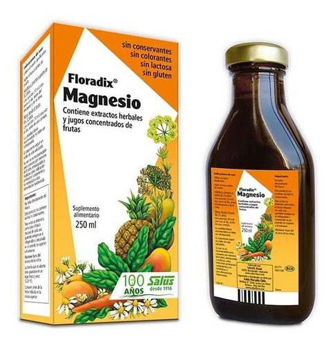 Floradix Magnesio Suplemento Jarabe Herbal Salus 250 Ml