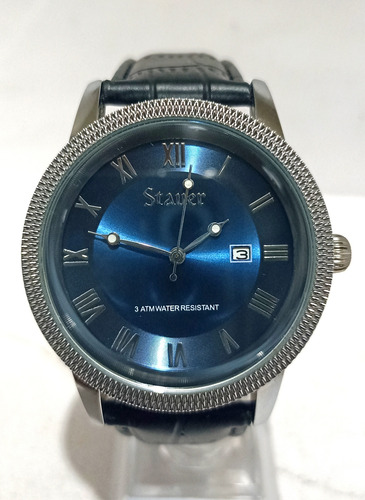 Impecable Y Hermoso Reloj Stauer Urban Blue Dial No Náutica 