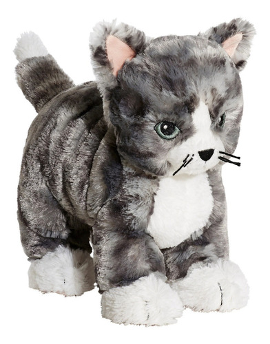 Tierno Gatito Gris De Peluche Suave Clasico 20 Cm Gato Juego