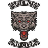 Kit 3 Patchs Emblema Lobo Wolf Motociclista P/ Colete Anm20