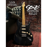 Guitarra Seizi Shinobi Relic Black Com Case Material Do Diapasão Bordo Orientação Da Mão Destro