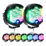 Par Faros Redondos Led Superpotente 50w Rgb Diseño 5pulgadas