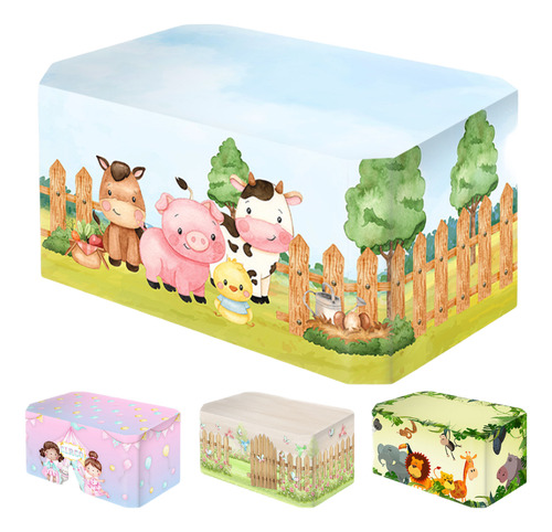 Toalha Capa Decoração Mesa Sublimado 3d Tecido Veste Fácil