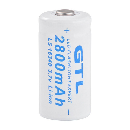 Bateria Pila Recargable 123, Cr123 ,16340 Litio-ion 2800 Mah