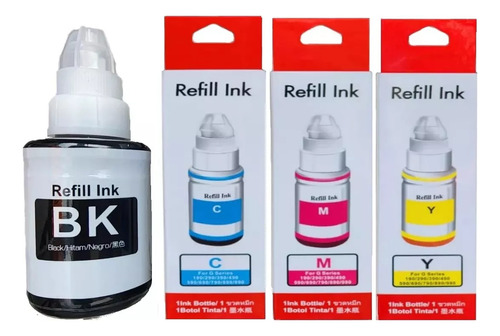 Kit Tinta Para Canon G3060 G3160 G3260 G3360 G3460 G3560