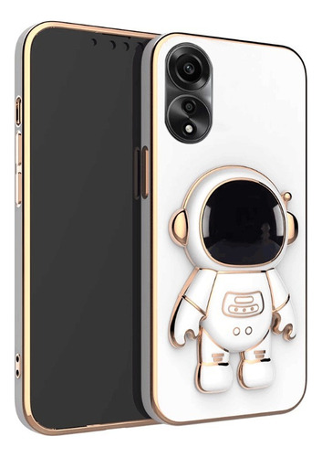 Funda Para Oppo A38 4g Galvanoplastia Silicona Astronautas