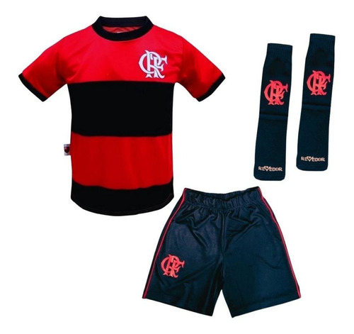 Uniforme Infantil Flamengo Kit 3 Peças Oficial