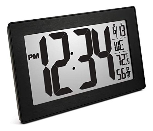 Marathon Cl030068bk-bs Delgado Reloj De Pared Con Calendario