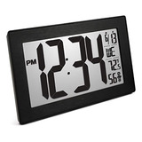 Marathon Cl030068bk-bs Delgado Reloj De Pared Con Calendario